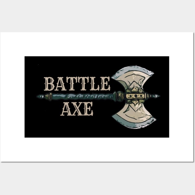 dEAdbEAt BATTLE AXE Wall Art by 3DeaD5BeaT7